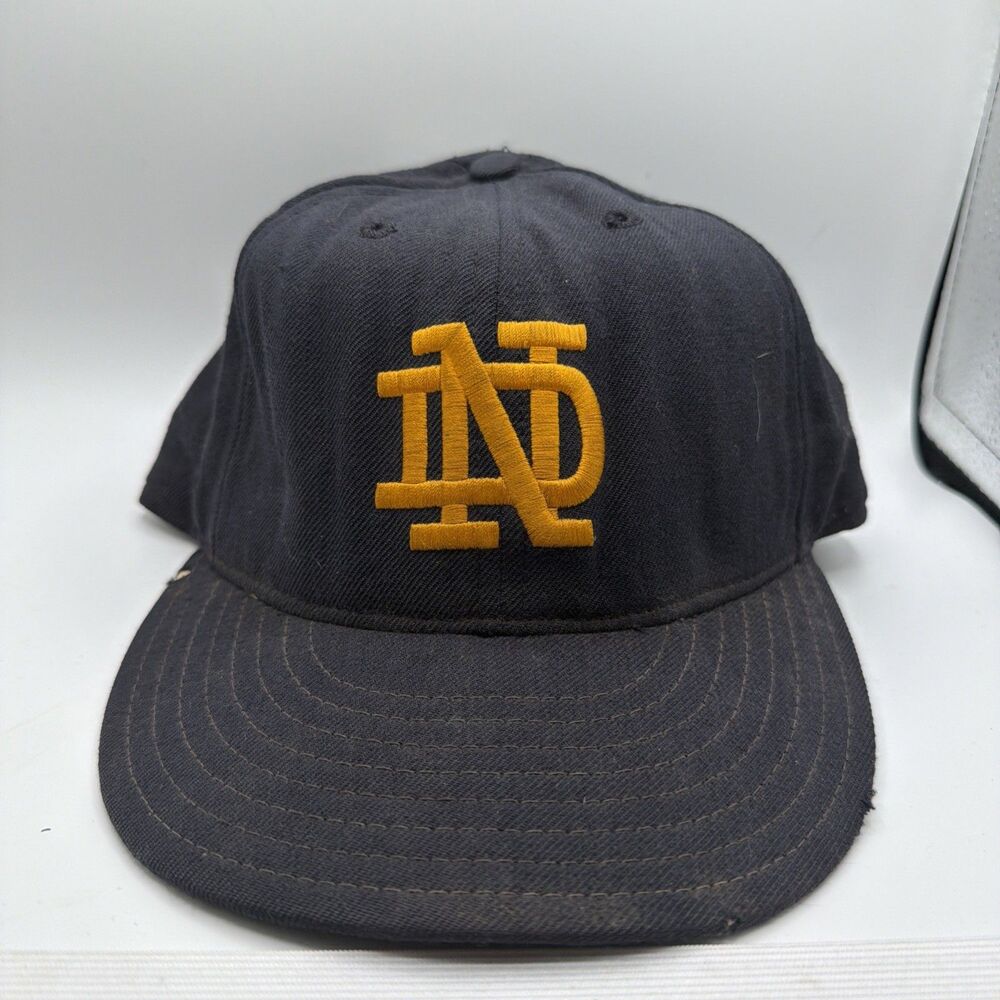 Vintage New Era 5950 Pro Model Notre Dame Fitted Wool Hat Size 7 Made In USA